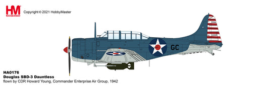 1/72 Douglas SBD-3 Dauntless flown by CDR Howard Young Commander Enterprise Air Group 1942