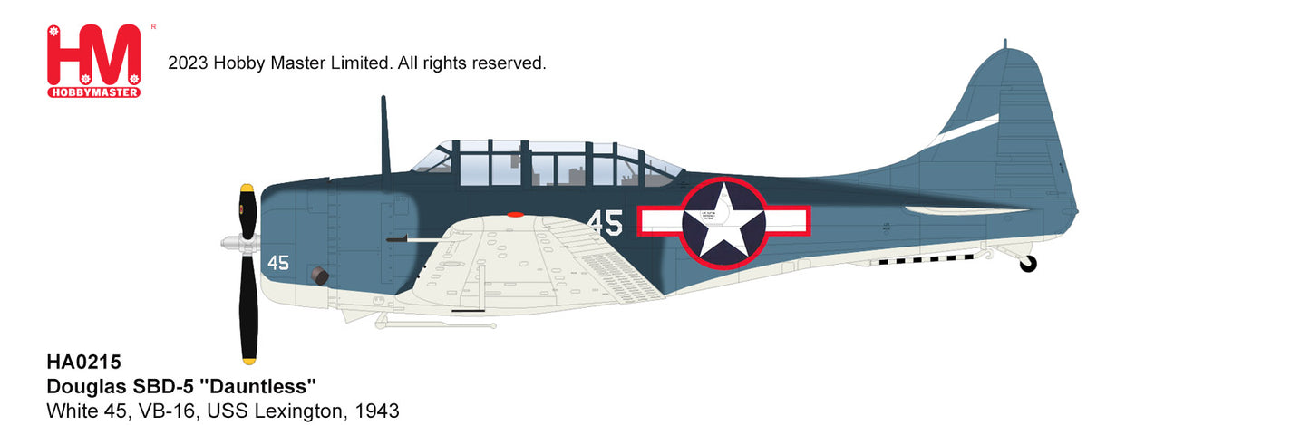 1/32 SBD-5 "Dauntless" White 45 VB-16 USS Lexington 1943