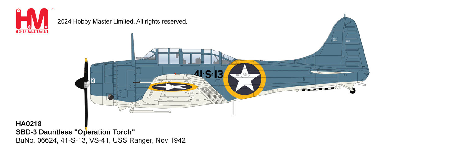 1/32 SBD-3 Dauntless "Operation Torch" BuNo. 06624 41-S-13 VS-41 USS Ranger Nov 1942