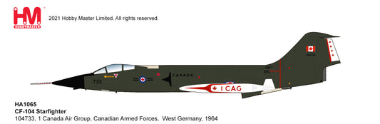 1/72 CF-104 Starfighter 104733 1 Canada Air Group Canadian Armed Forces West Germany 1976
