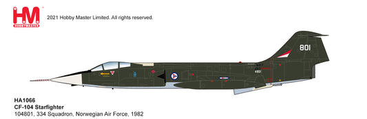 1/72 CF-104 Starfighter 104801 334 Squadron Norwegian Air Force 1982