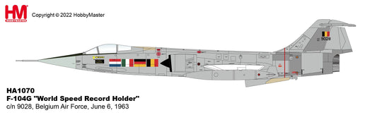 1/72 F-104G "World Speed Record Holder" c/n 9028 Belgian Air Force June 6 1963