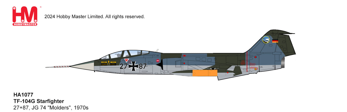 1/72 TF-104G Starfighter 27+87 JG 74 "Molders" 1970s