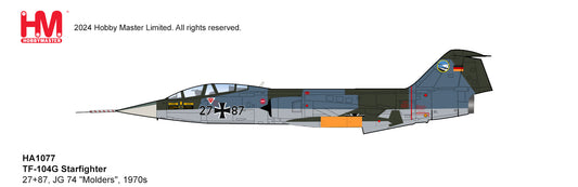 1/72 TF-104G Starfighter 27+87 JG 74 "Molders" 1970s