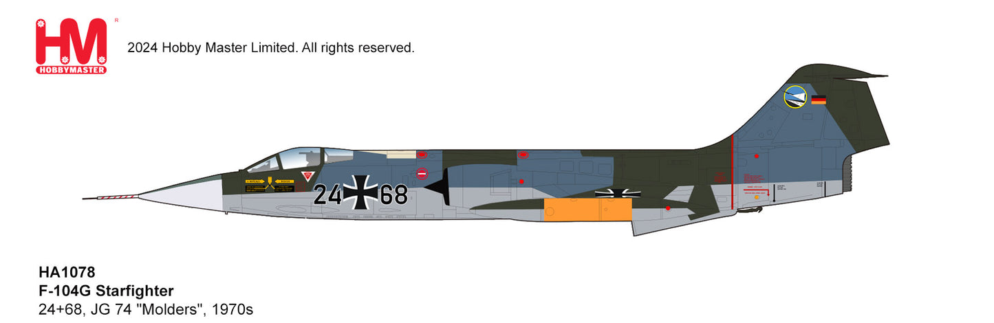 1/72 F-104G Starfighter 24+68 JG 74 "Molders" 1970s