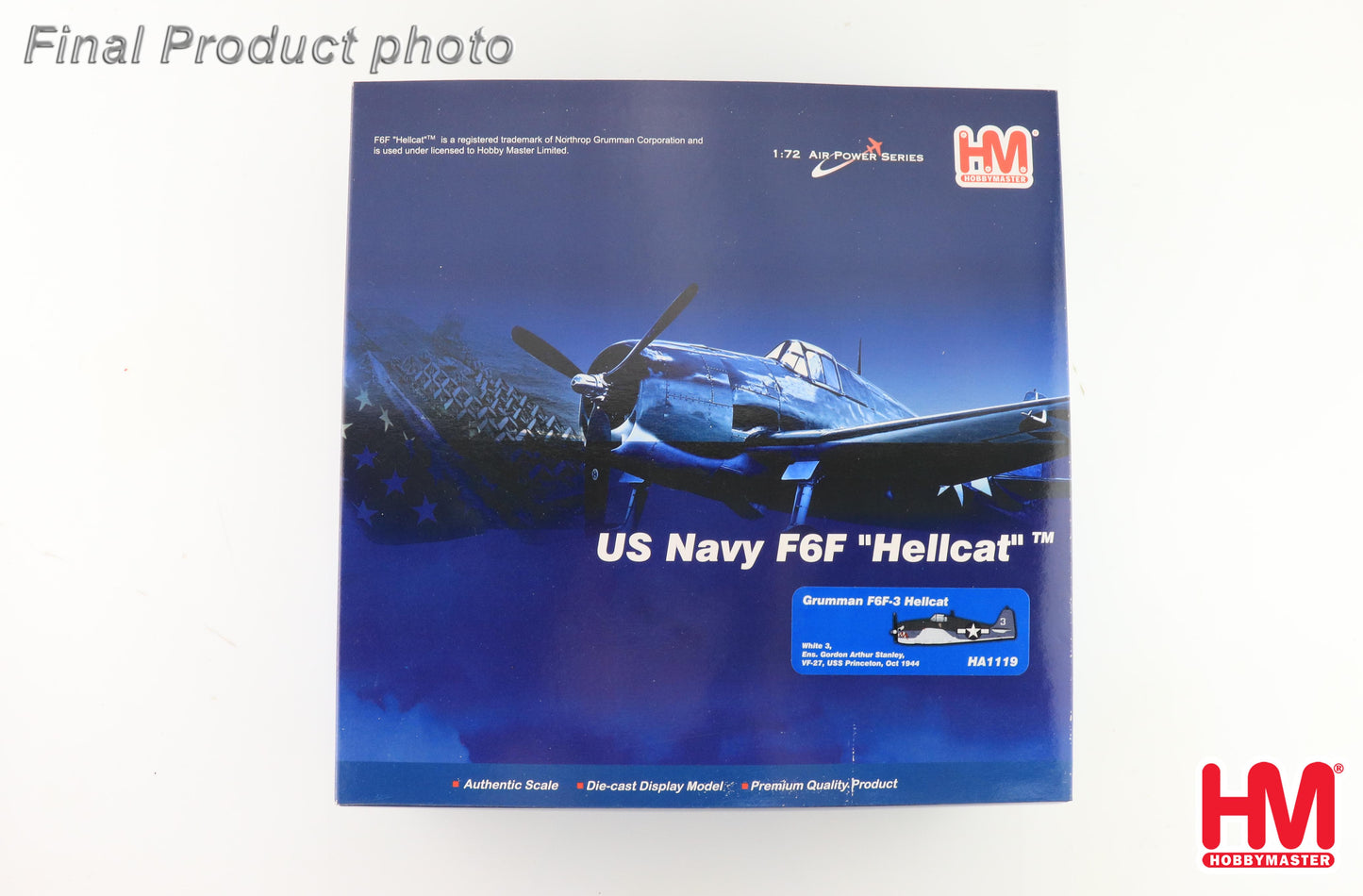 1/72 F6F-3 Hellcat White 3 Ens. Gordon Arthur Stanley VF-27 USS Princeton Oct 1944