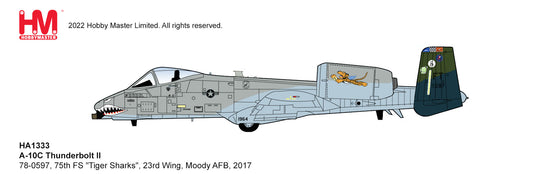 1/72 A10C Thunderbolt II 780597 75th FS  Tiger Sharks  23rd Wing Moody AFB 2017