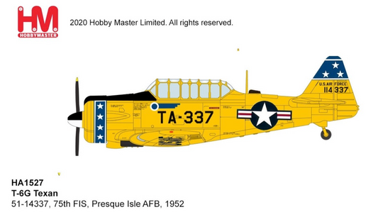 1/72 T-6G Texan 51-14337, 75th FIS, Presque Isle AFB, 1952