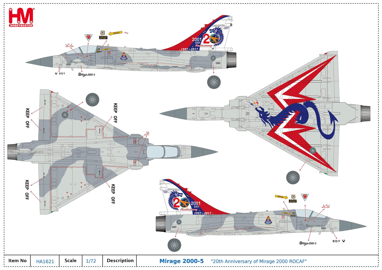 1/72 Mirage 2000-5 "20th Anniversary of Mirage 2000 ROCAF"