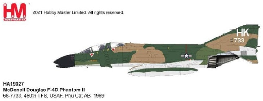 1/72 F-4D Phantom II, 66-7733, 480th TFS, USAF, Phu Cat AB, 1969 (with 12 x Mk.82 Bombs on Underwings)