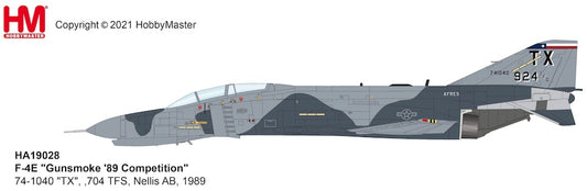 1/72 F-4E Phantom II, USAF 74-1040/TX 704th FS AFRES Bergstrom Air Force Base Gunsmoke Competition Nellis AFB 1989