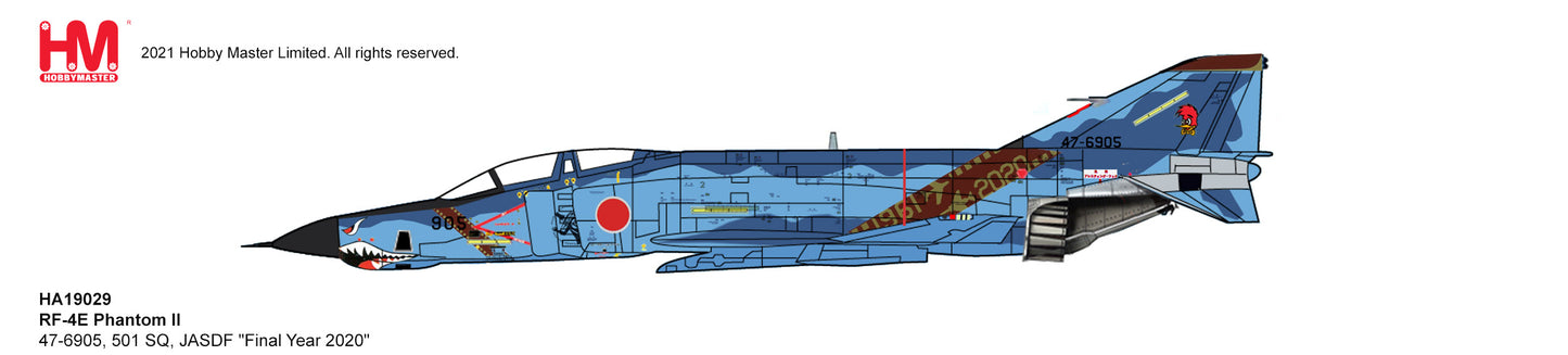 1/72 RF-4E Phantom II 47-6905, 501 SQ, JASDF "Final Year 2020" (with 3 Types of Recon Pod)