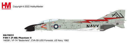 1/72 F-4H-1 (F-4B) Phantom II US Navy, 148381, VF-74 "Bedevilers", CVA-59 USS Forrestal, 1962