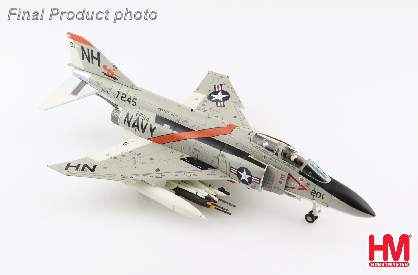 1/72 F-4J Phantom II US Navy, "Mig-21 Killer" 157245, VF-114 Aardvarks, USS Kitty Hawk, 1972