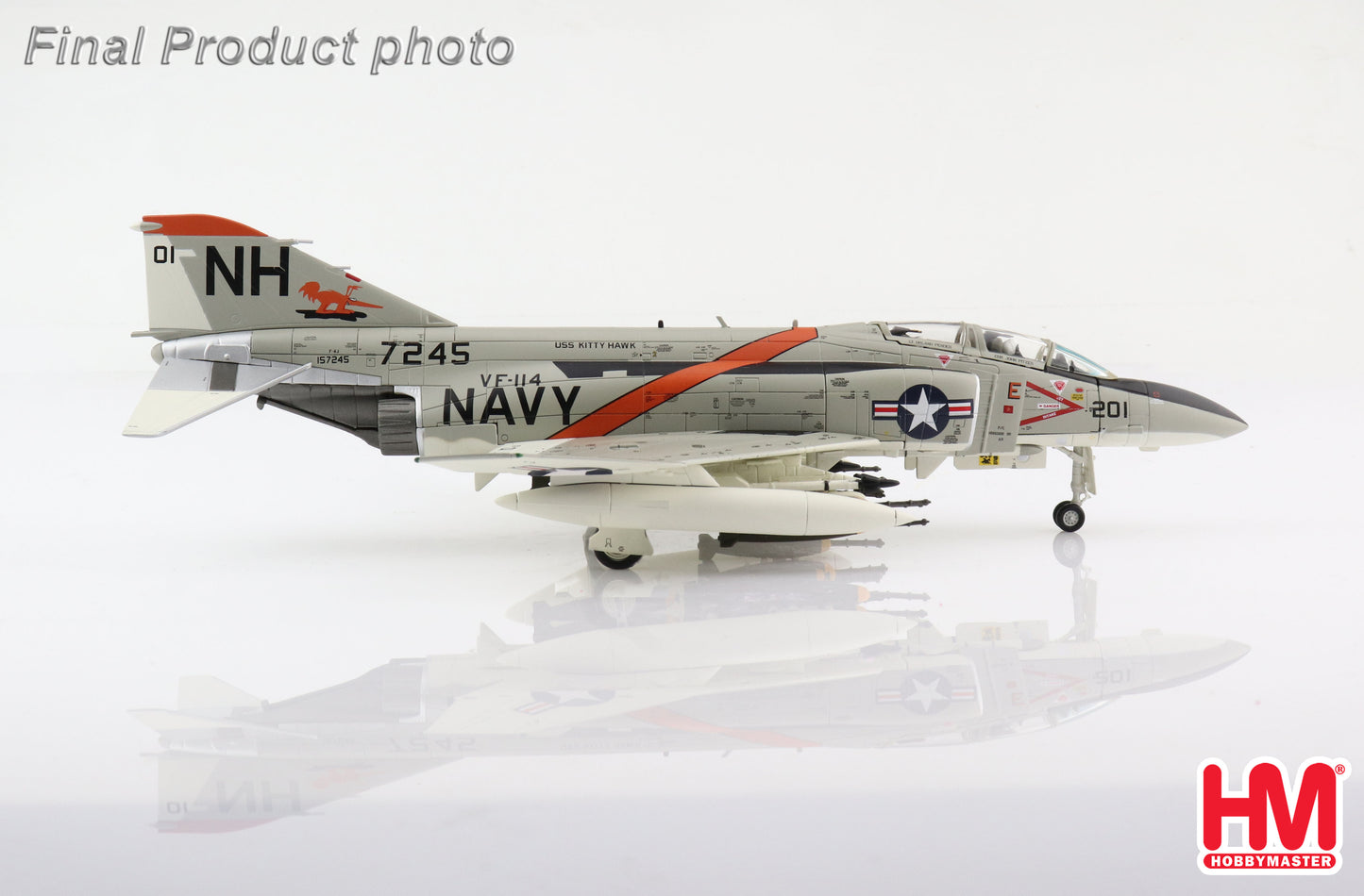 1/72 F-4J Phantom II US Navy, "Mig-21 Killer" 157245, VF-114 Aardvarks, USS Kitty Hawk, 1972