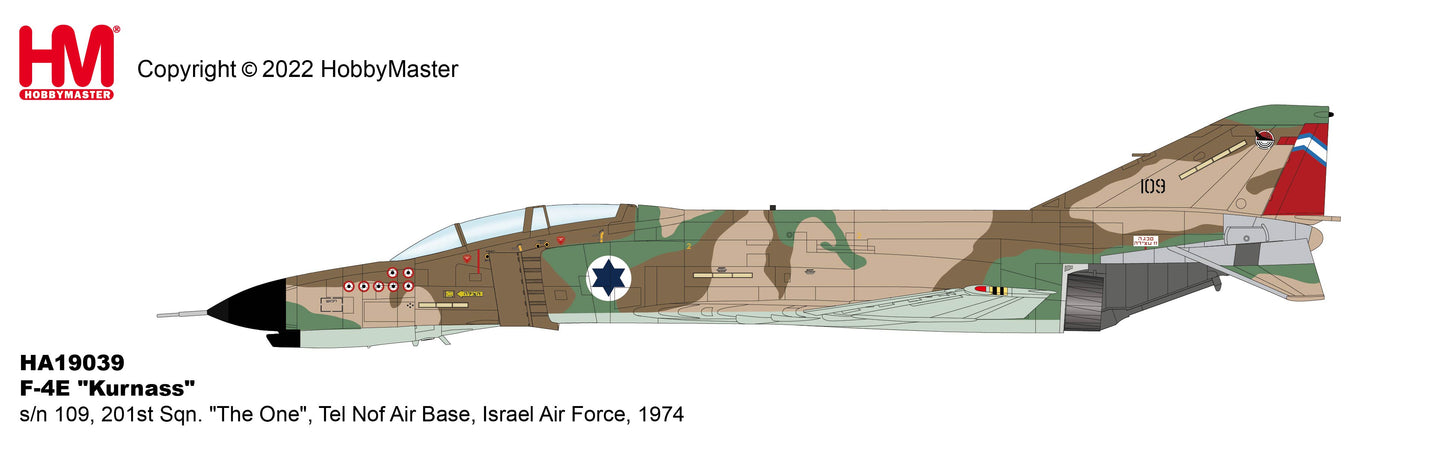 1/72 F-4E "Kurnass" S/N 109 201st Sqn. "The One" Tel Nof Air Base Israel Air Force 1974