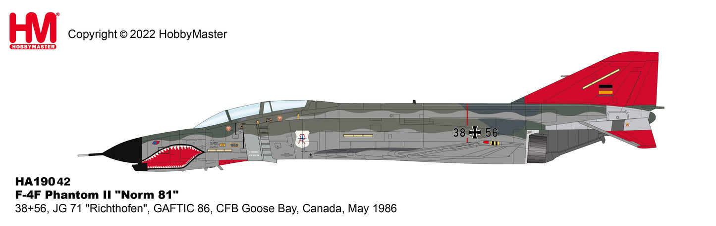 1/72 F-4F Phantom II "Norm 81" 38+56 JG 71 "Richthofen" GAFTIC 86 CFB Goose Bay Canada May 1986