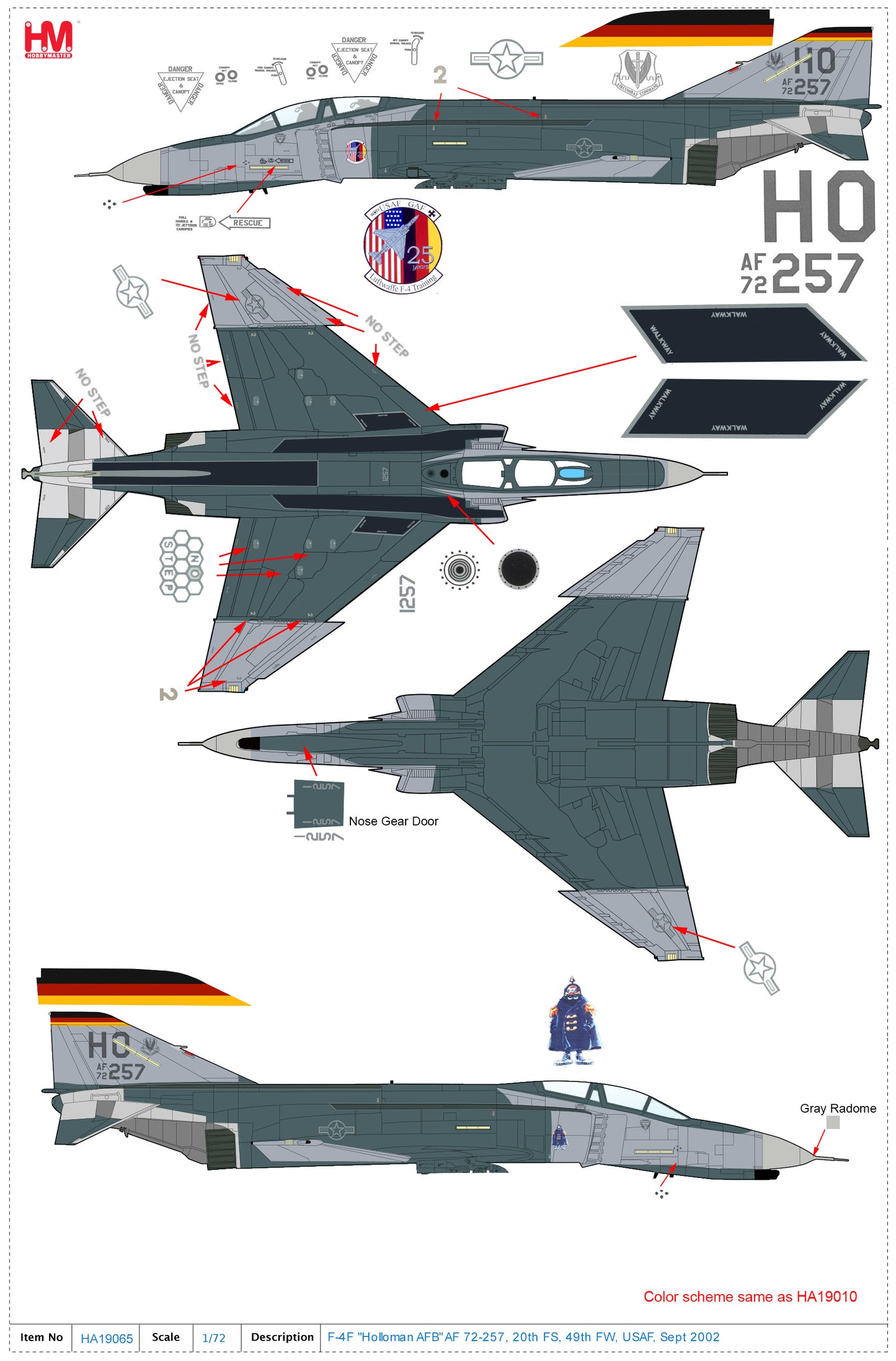 1/72 F-4F "Holloman AFB" AF72-257 20th FS 49th FW USAF Sept 2002