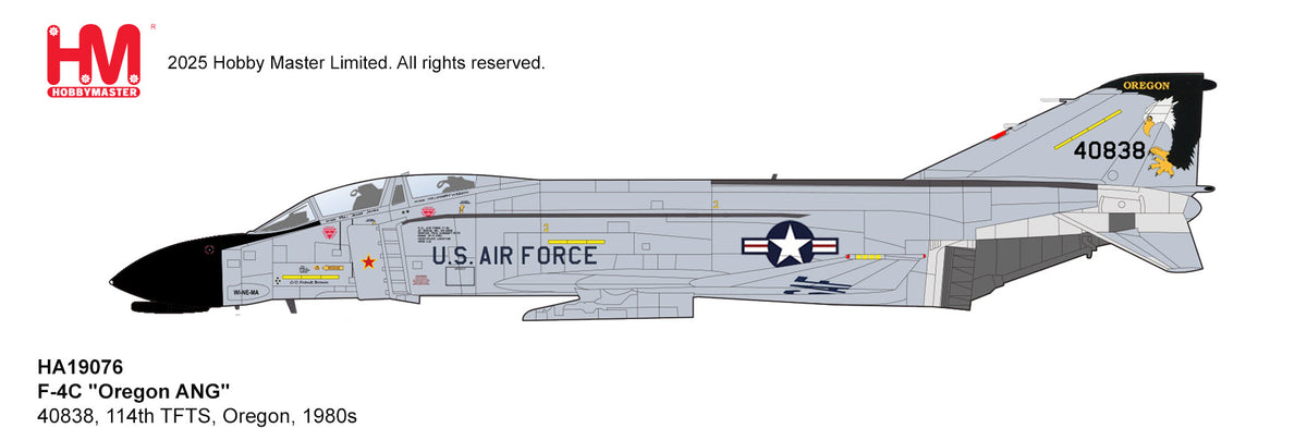1/72 F-4C "Oregon ANG" 40838 114th TFTS Oregon 1980s