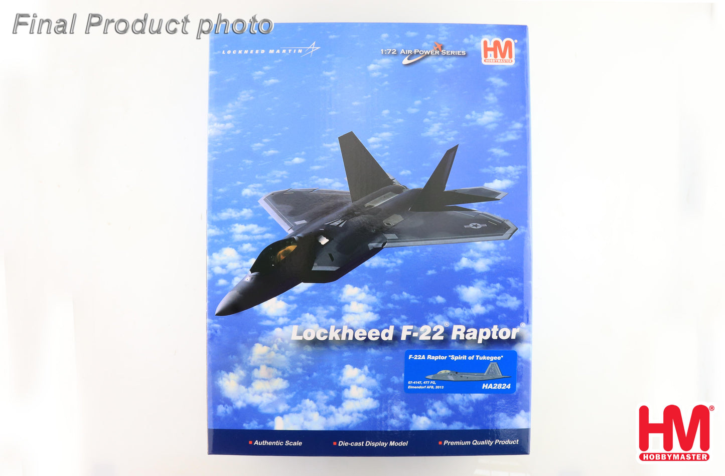 1/72 F-22A Raptor "Spirit of Tukegee" 07-4147 477 FG Elmendorf AFB 2013