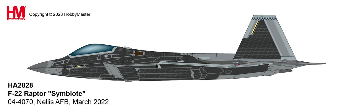 1/72Â F-22 Raptor "Symbiote" 04-4070 Nellis AFB March 2022