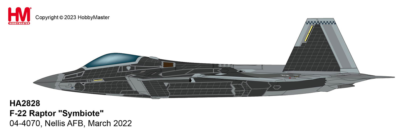 1/72Â F-22 Raptor "Symbiote" 04-4070 Nellis AFB March 2022