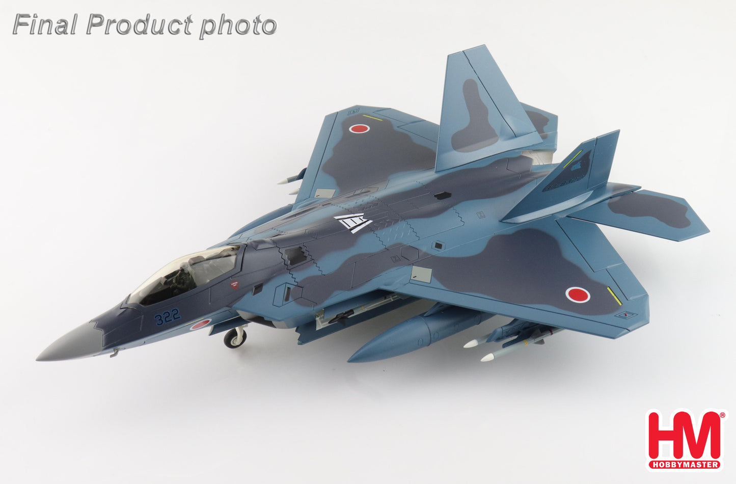 1/72 F-22 "Sea Camouflage" 37-8322 3rd SQ JASDF (Pseudo Scheme) (with 8 x AAM-3 Under the Wings)