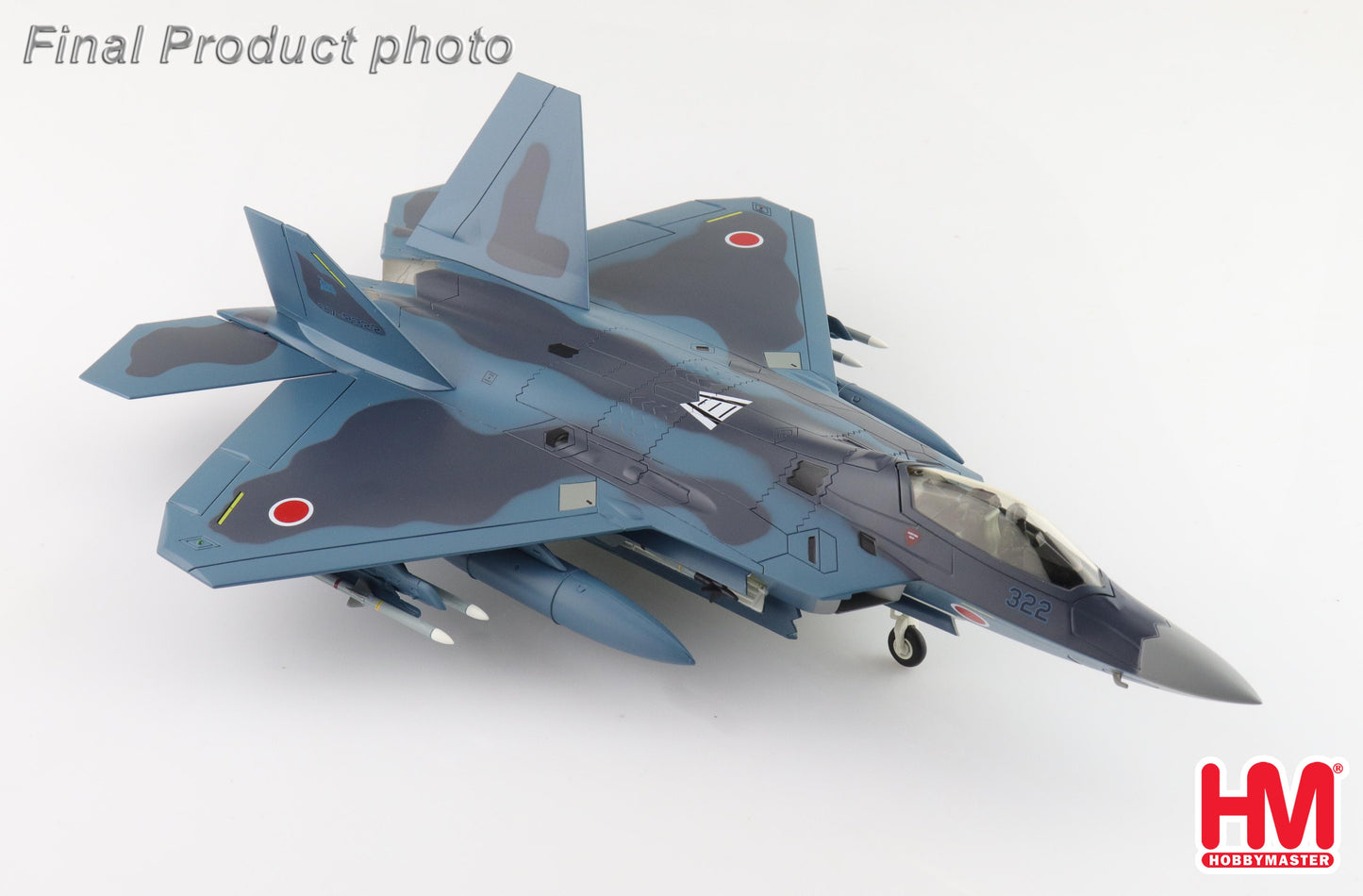 1/72 F-22 "Sea Camouflage" 37-8322 3rd SQ JASDF (Pseudo Scheme) (with 8 x AAM-3 Under the Wings)