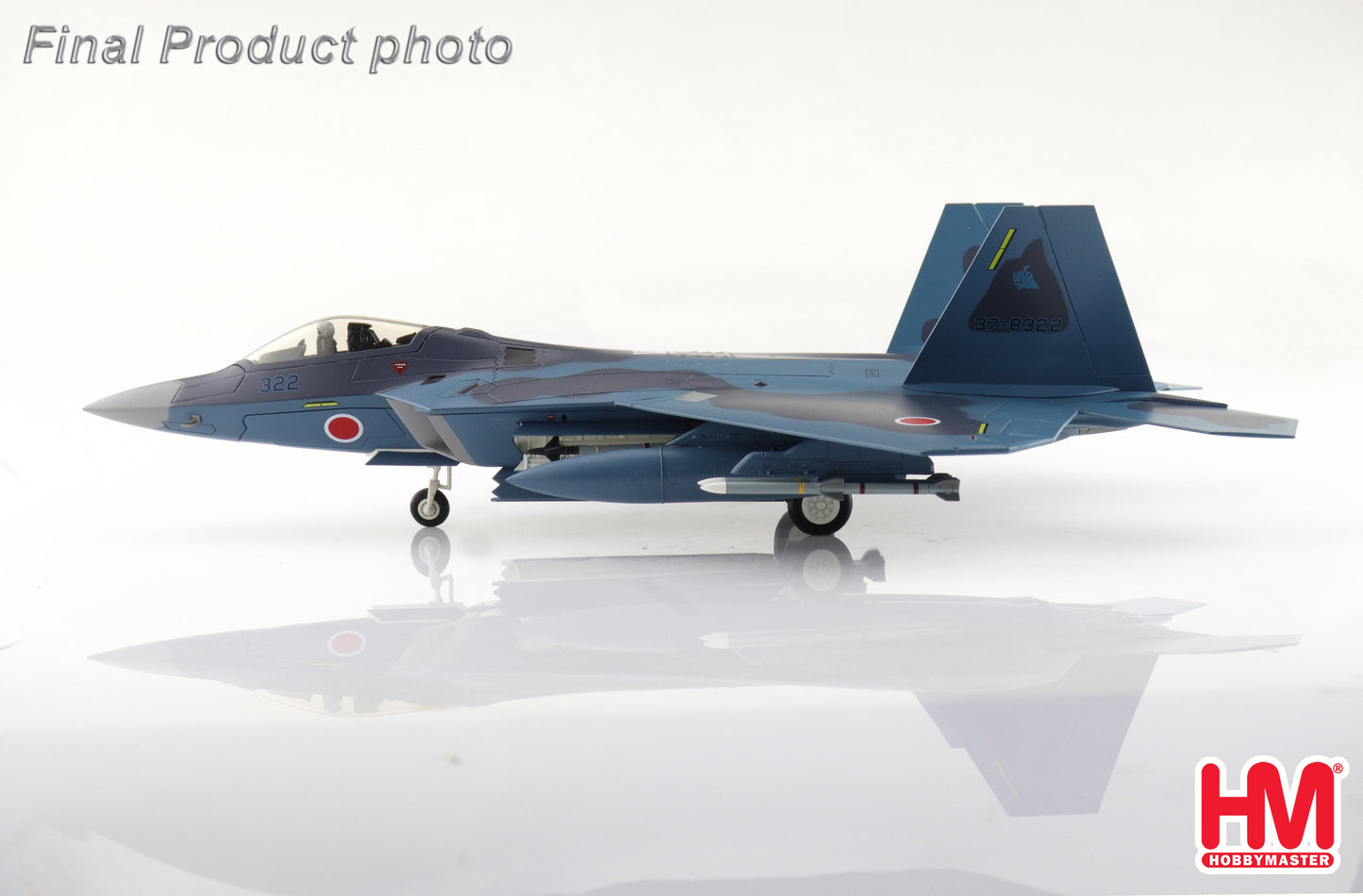 1/72 F-22 "Sea Camouflage" 37-8322 3rd SQ JASDF (Pseudo Scheme) (with 8 x AAM-3 Under the Wings)