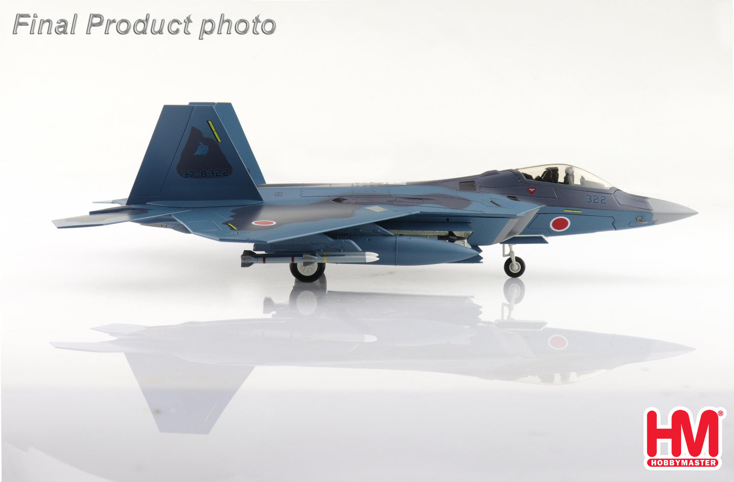 1/72 F-22 "Sea Camouflage" 37-8322 3rd SQ JASDF (Pseudo Scheme) (with 8 x AAM-3 Under the Wings)