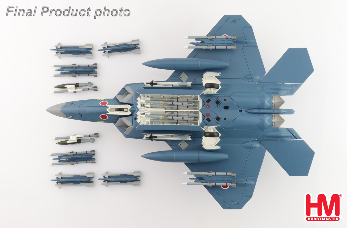 1/72 F-22 "Sea Camouflage" 37-8322 3rd SQ JASDF (Pseudo Scheme) (with 8 x AAM-3 Under the Wings)