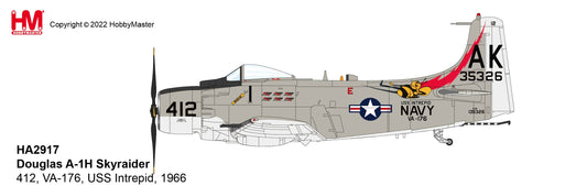 1/72 A-1H Skyraider 412 VA-176 USS Intrepid 1966