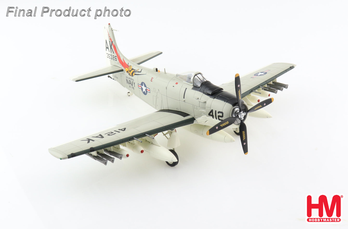 1/72 A-1H Skyraider 412 VA-176 USS Intrepid 1966
