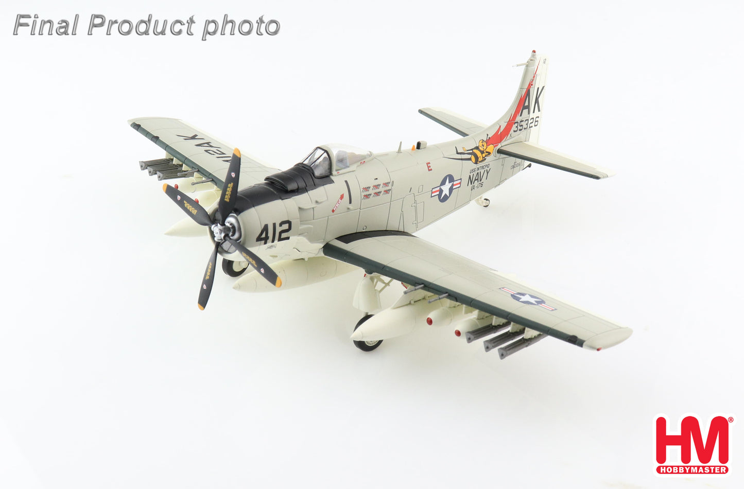 1/72 A-1H Skyraider 412 VA-176 USS Intrepid 1966