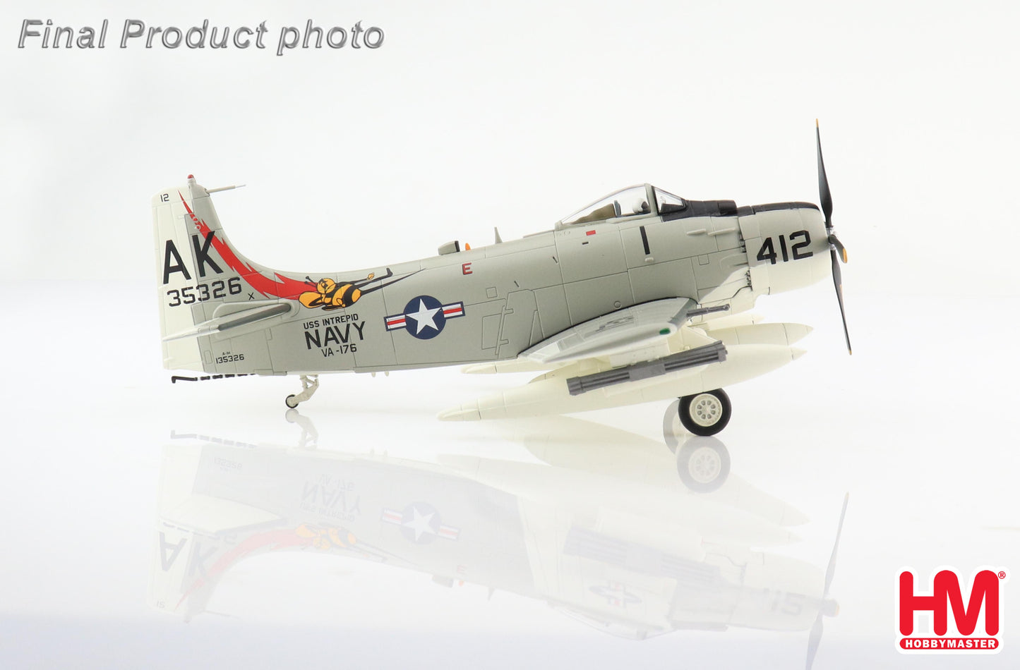 1/72 A-1H Skyraider 412 VA-176 USS Intrepid 1966