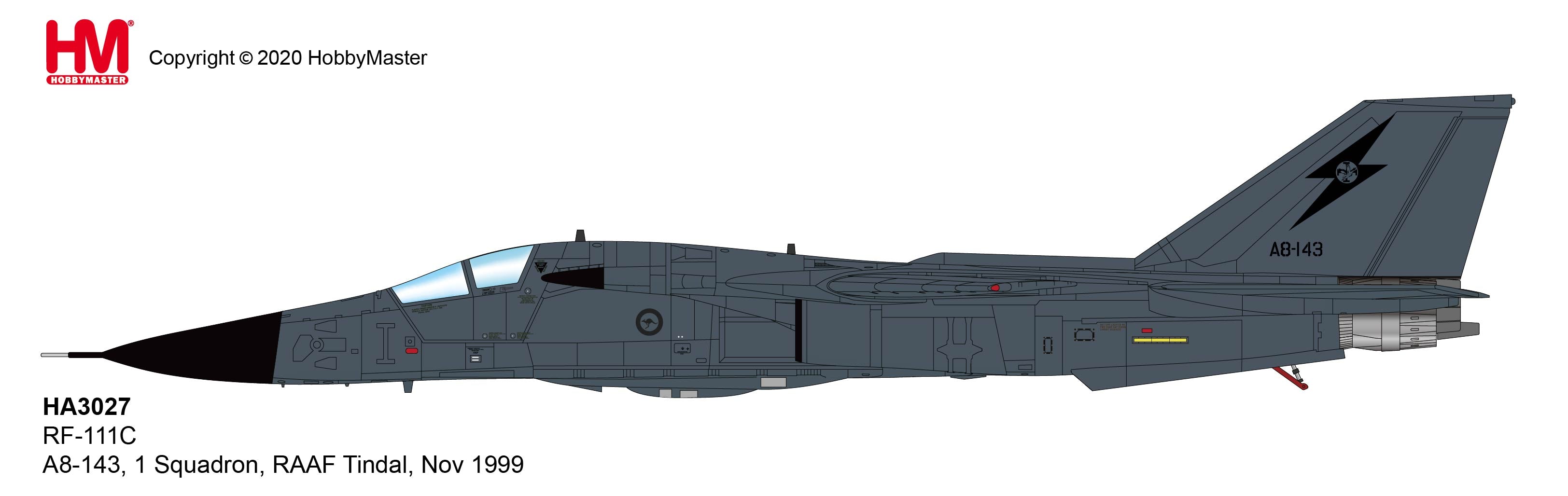 1/72 RF-111C A8-143 1 Squadron RAAF Tindal November 1999