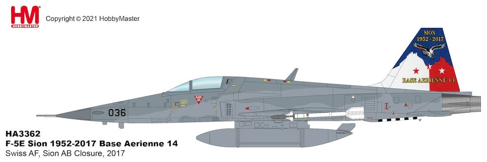 1/72 RF-5E Swiss Air Force "Sion Iger" 036 Fliegerstaffel 19 Sion Air Base Closure 2017