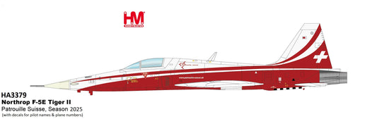 1/72 F-5E "Patrouille Suisse 2025" (with Decals for Pilot Names & Plane Numbers)
