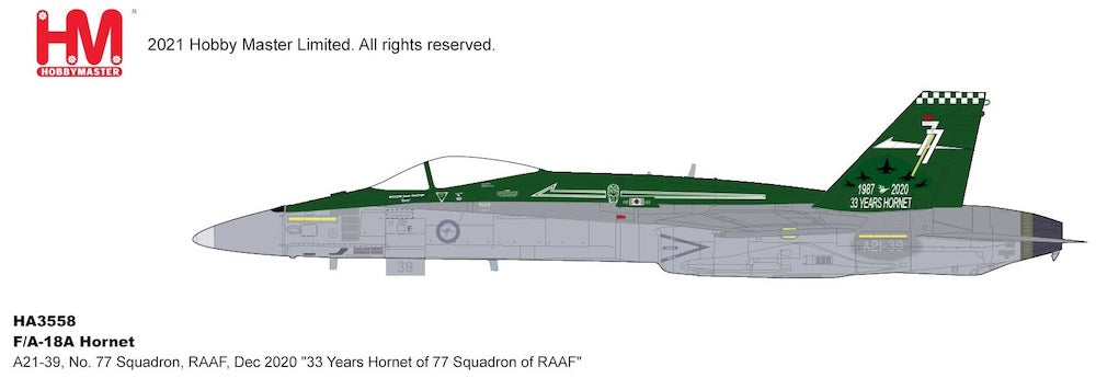 1/72 F/A-18A Hornet A21-39 No 77 Sqn Royal Australian Air Force RAAF Base Williamtown 2020