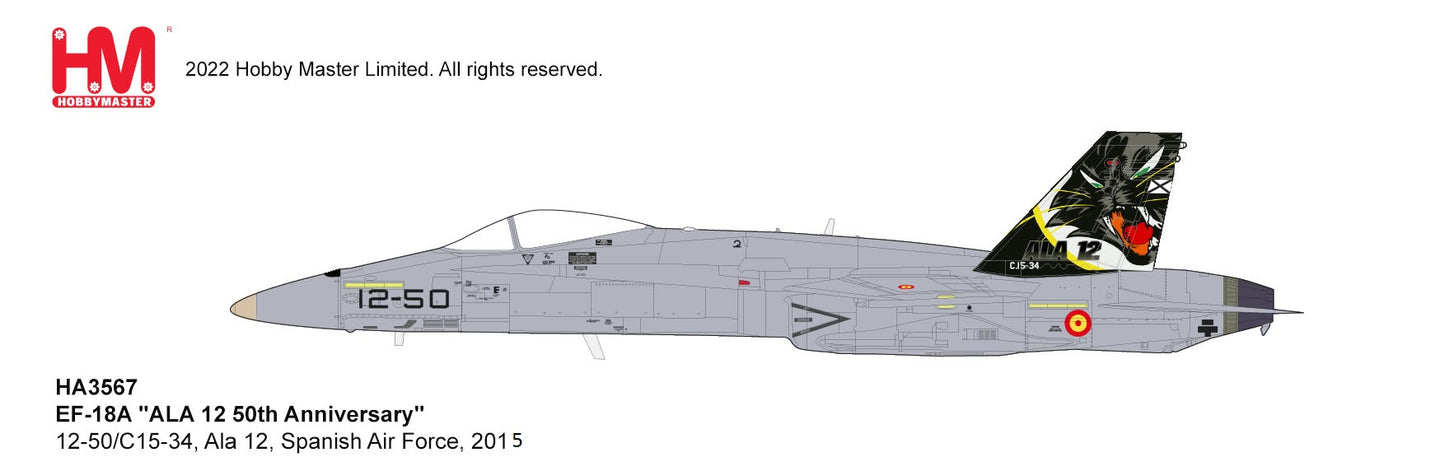 1/72 EF-18A "ALA 12 50th Anniversary" 12-50/C15-34 Ala 12 Spanish Air Force 2015
