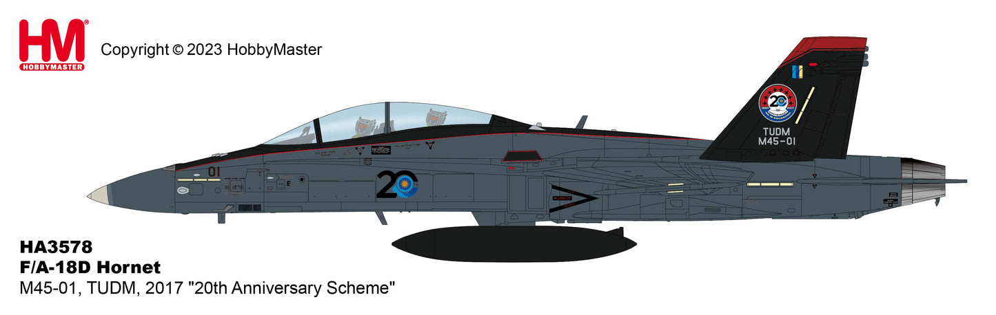 1/72 F/A-18D Hornet M45-01 TUDM 2017 "20th Anniversary Scheme"