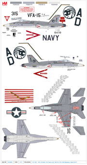 1/72 F/A-18C "VFA-15 Retro TAC Demo Jet" 164718 VFA-106 Gladiators March 2017