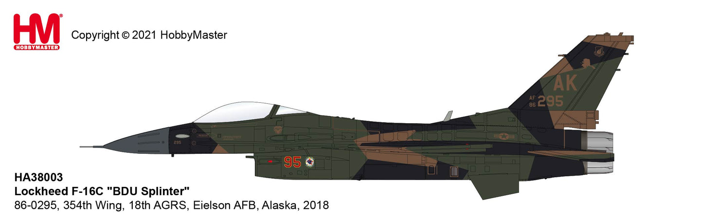 1/72 F-16C â€œBDU Splinterâ€� 86-0295 354th Wing 18th AGRS Eielson AFB Alaska 2018