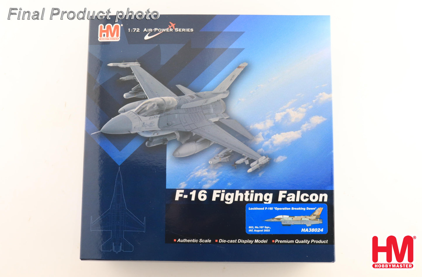 1/72 F-16I "Operation Breaking Dawn" 803 No.107 Sqn. IAF August 2022 (with 8 x GBU-39 Bombs)