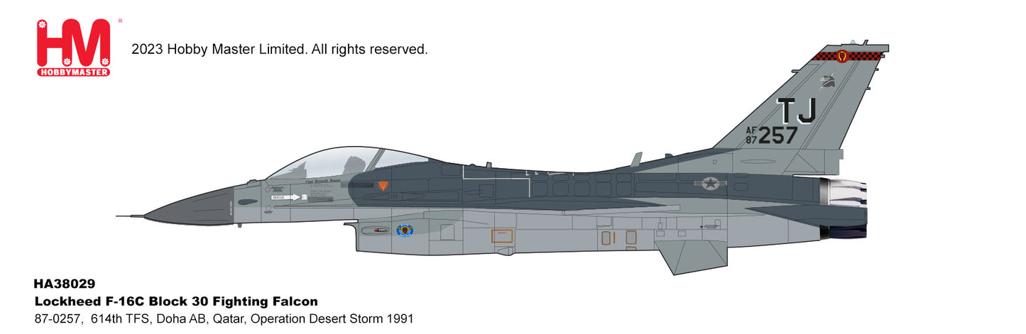 1/72 F-16C "Operation Desert Storm" 87-0257 614th TFS Doha AB Qatar 1991