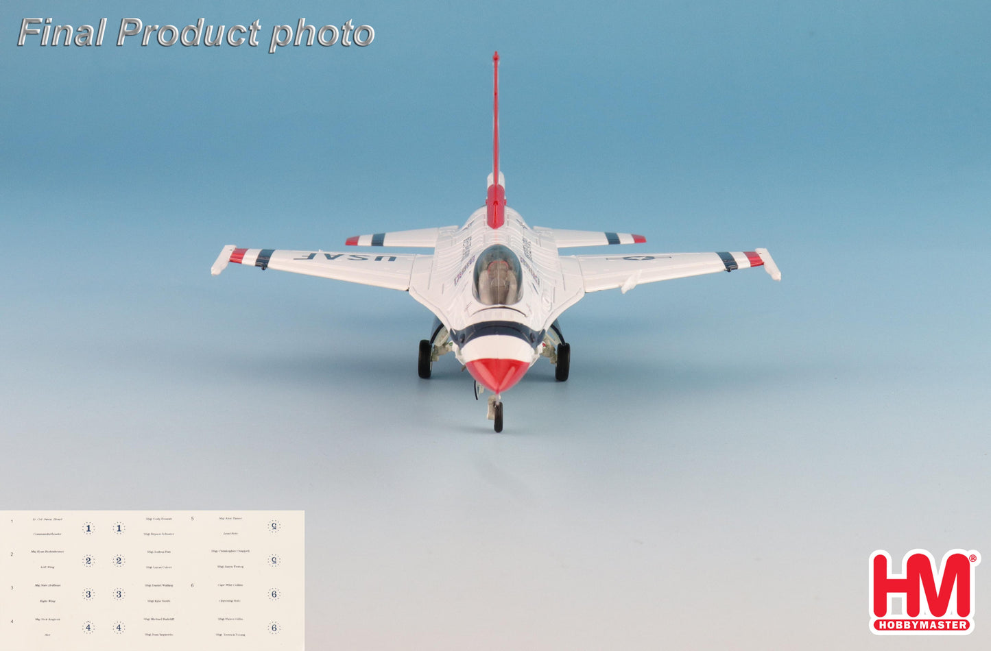 1/72 F-16C Thunderbirds USAF RIAT 2017 (with No.1 to No.6 Decals)