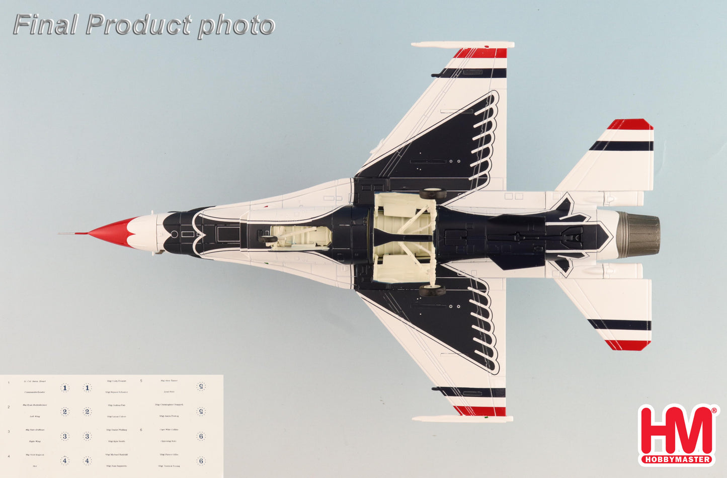 1/72 F-16C Thunderbirds USAF RIAT 2017 (with No.1 to No.6 Decals)
