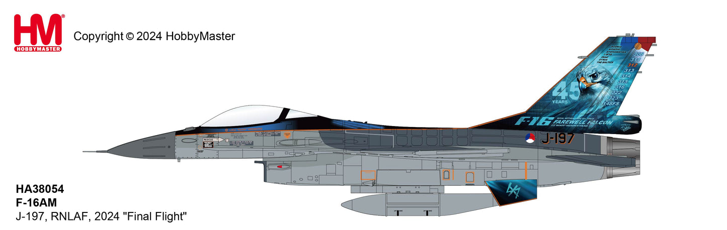 1/72 F-16AM J-197 RNLAF 2024 "Final Flight"