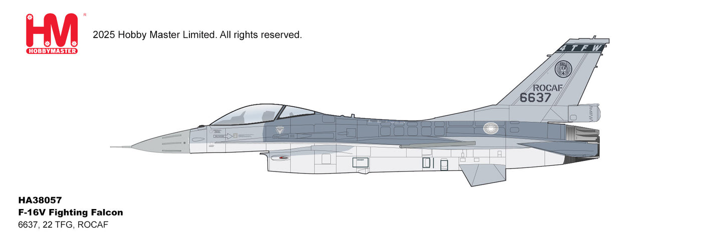 1/72 F-16V Fighting Falcon 6637 22 TFG ROCAF (with 6 x GBU-12)