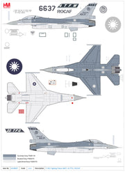 1/72 F-16V Fighting Falcon 6637 22 TFG ROCAF (with 6 x GBU-12)
